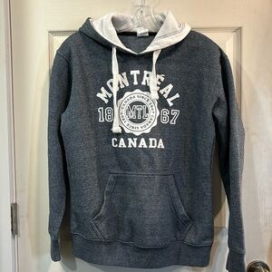 Montreal Canada 1867 Soft Gray Hoodie size Medium